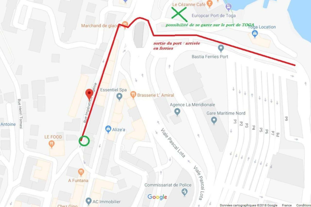 Charmant Studio Climatise A 300M Du Port. Refait A Neuf. Bastia  Kültér fotó