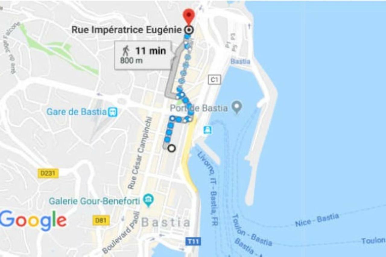 Charmant Studio Climatise A 300M Du Port. Refait A Neuf. Bastia  Kültér fotó